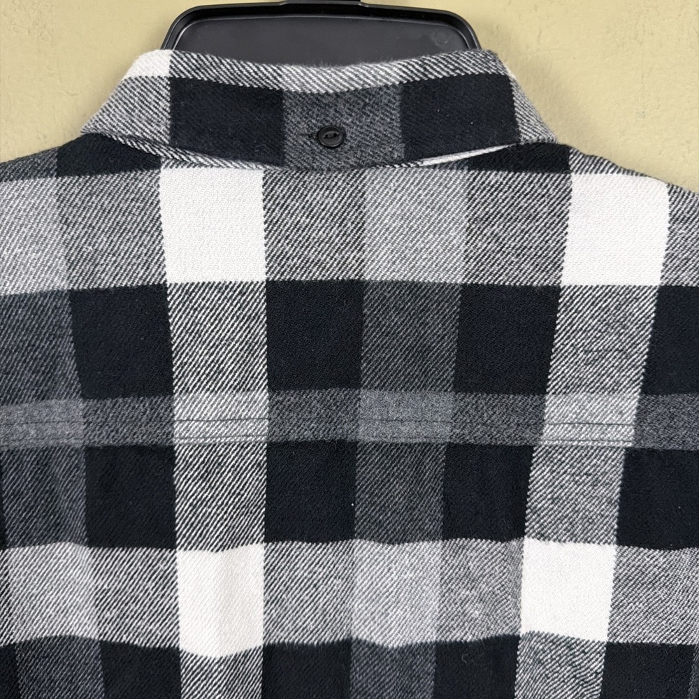 Womens Penfield M Flannel Black Plaid Double Flap Pockets LOGO Hudson Laundry Co - Picture 5 of 14